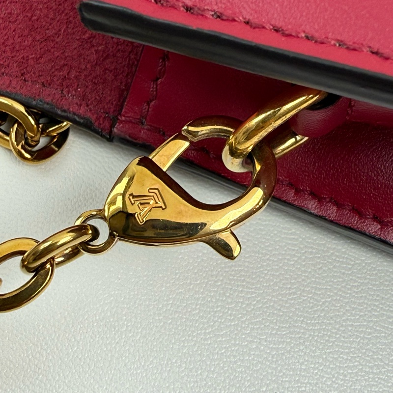 ✨正品，Louis Vuitton/路易威登 FLORE 棕色塗層老花帆布鏈條斜挎包小花包-6