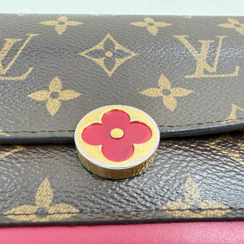 ✨正品，Louis Vuitton/路易威登 FLORE 棕色塗層老花帆布鏈條斜挎包小花包-8