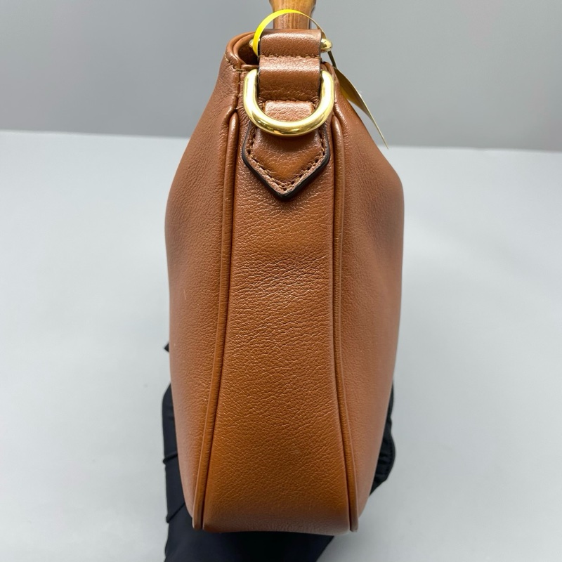 古馳/GUCCI Diana 中號 棕色牛皮竹節手提包斜挎包-2