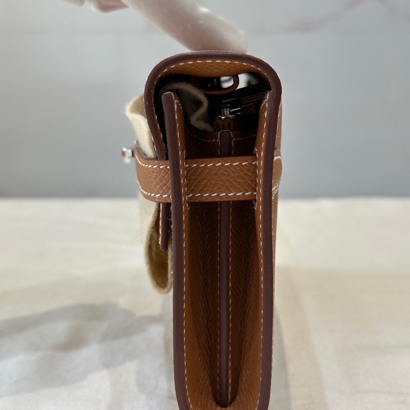 全新 愛馬仕Hermes Kelly togo金棕銀扣epsom皮-3