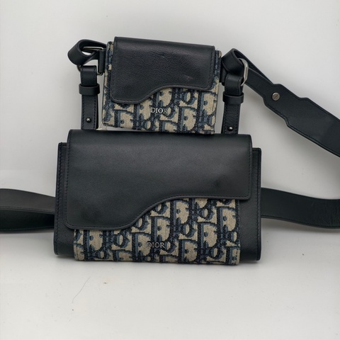 Dior迪奧 elite Oblique woc老花二合一 雙用包 上面卡包 可以拆卸  尺寸：19*11*2cm 配件:  塵袋