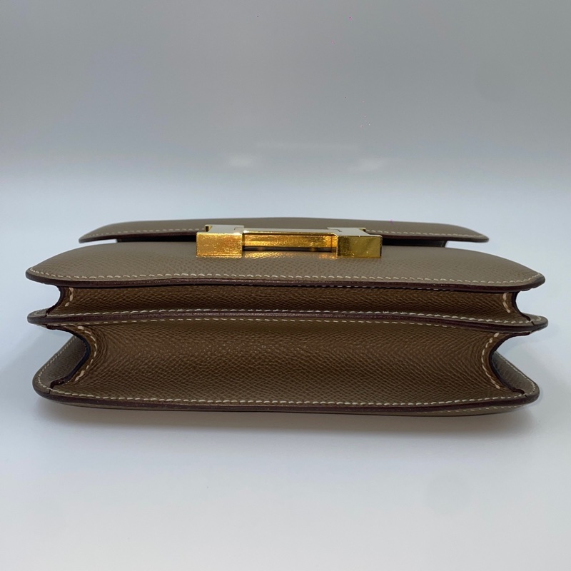 愛馬仕Hermes 康康19 mini 大象灰金扣 ep皮-5