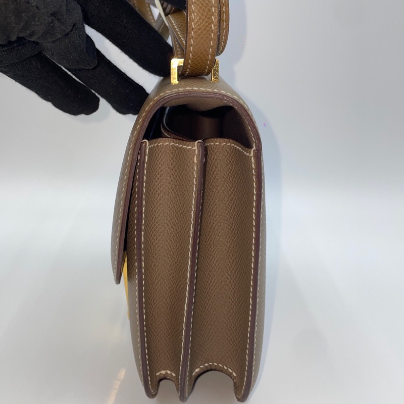 愛馬仕Hermes 康康19 mini 大象灰金扣 ep皮-6