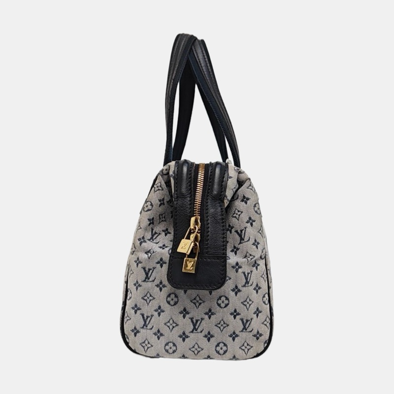 路易威登/LOUIS VUITTON VINTAGE JOSÉPHINE 小號 灰色帆布老花提花波士頓包手提包單肩包 金色五金-2