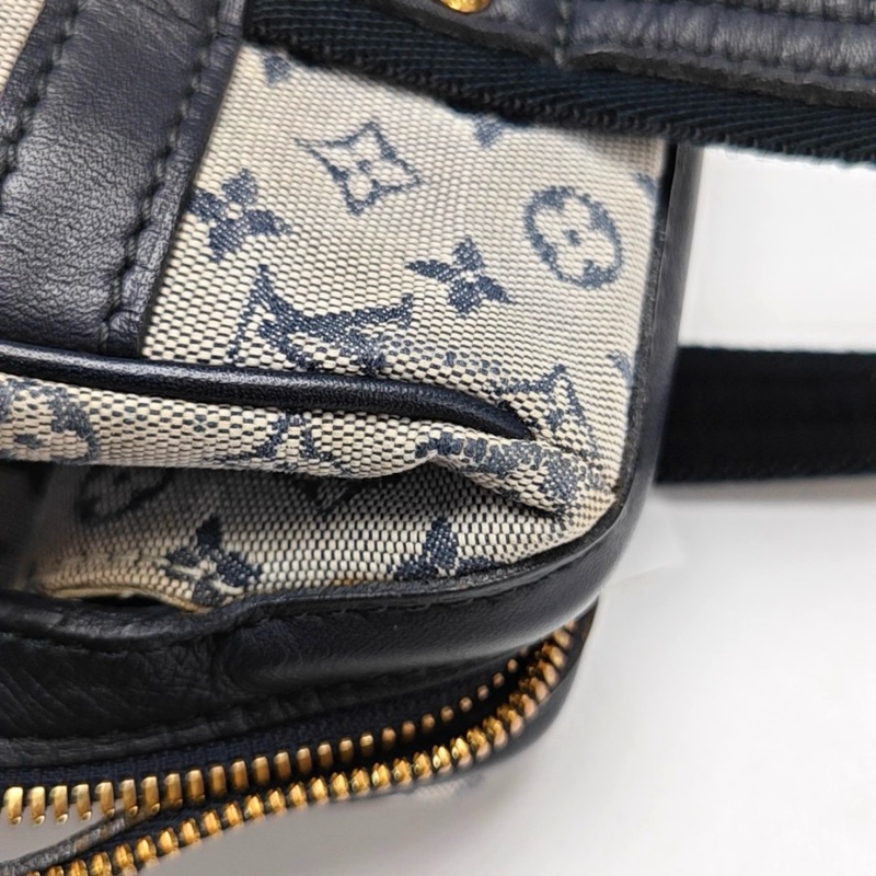 路易威登/LOUIS VUITTON VINTAGE JOSÉPHINE 小號 灰色帆布老花提花波士頓包手提包單肩包 金色五金-7