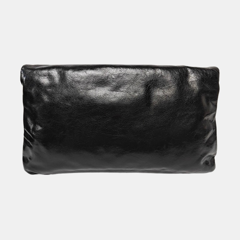 巴黎世家/BALENCIAGA Classic City 黑色羊皮單肩包 銀色五金-3