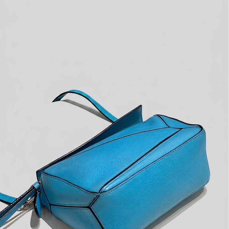 LOEWE/羅意威 Puzzle mini 糖果藍 幾何包 可拆卸肩帶 尺寸：18*12.5*8-2