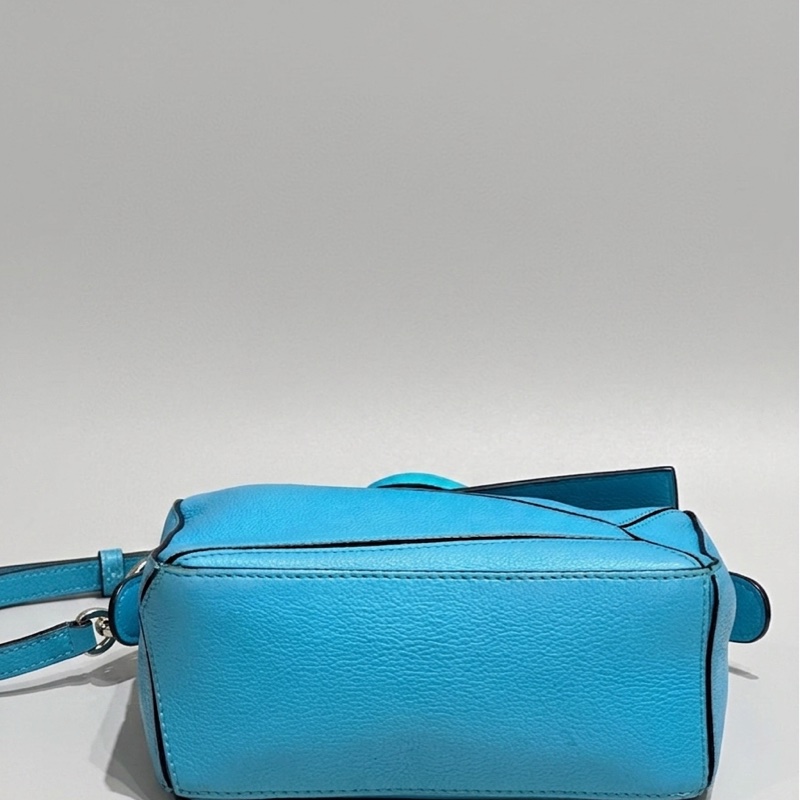 LOEWE/羅意威 Puzzle mini 糖果藍 幾何包 可拆卸肩帶 尺寸：18*12.5*8-3