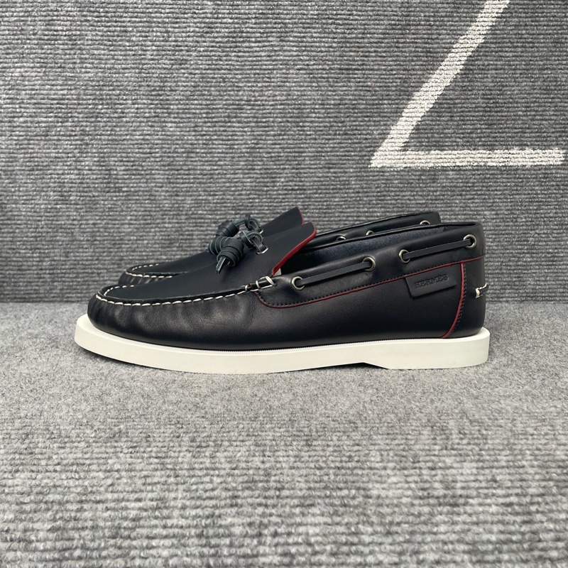hermes 愛馬仕藏青色樂福鞋40.5碼。🧡-0