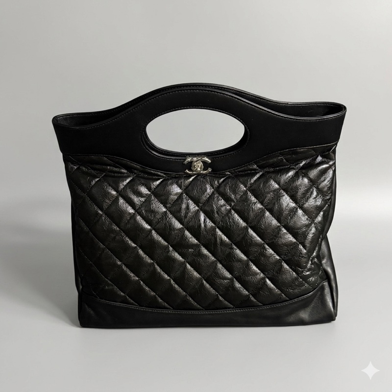 Chanel/香奈兒  黑金31bag  底長39cm  28開-3