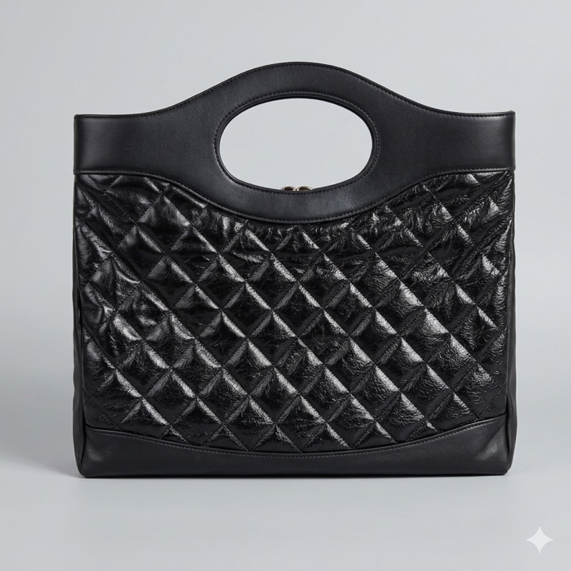 Chanel/香奈兒  黑金31bag  底長39cm  28開-4