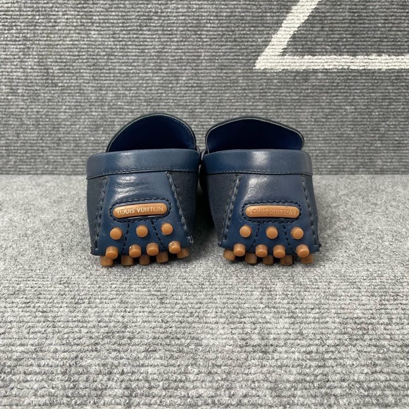 Louis Vuitton 路易威登 藍色皮面馬銜扣豆豆鞋 40.5碼🧡-2