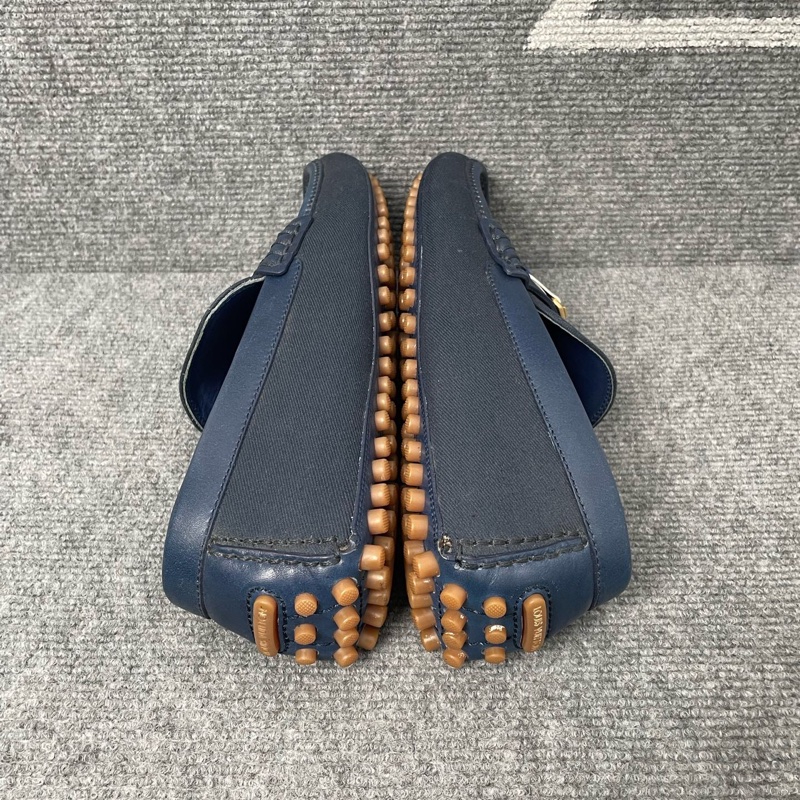 Louis Vuitton 路易威登 藍色皮面馬銜扣豆豆鞋 40.5碼🧡-4