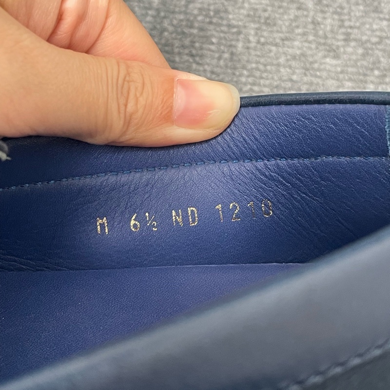 Louis Vuitton 路易威登 藍色皮面馬銜扣豆豆鞋 40.5碼🧡-5