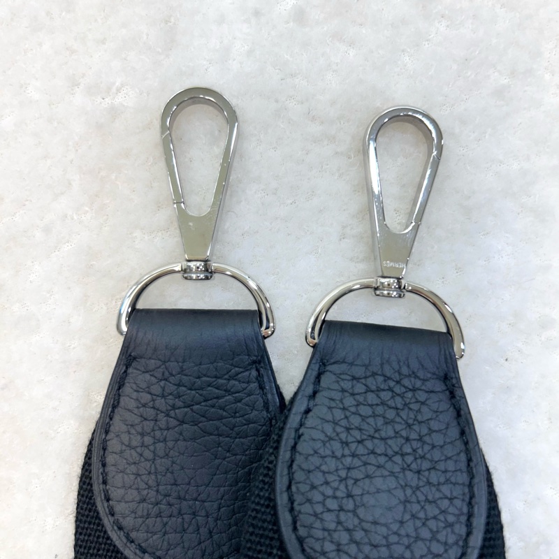 Hermes 愛馬仕熊貓配色帆布 Evelyne29 PM斜背包 肩背包 H包 logo洞洞包 經典H包-31