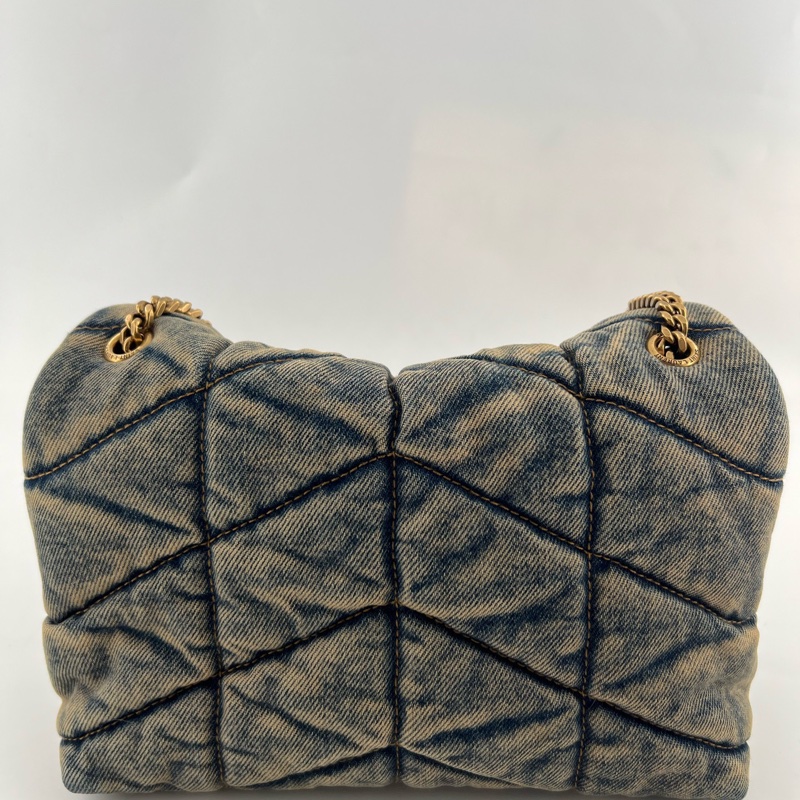 YSL /聖羅蘭  牛仔雲朵包 22年 尺寸：23*15*6-5