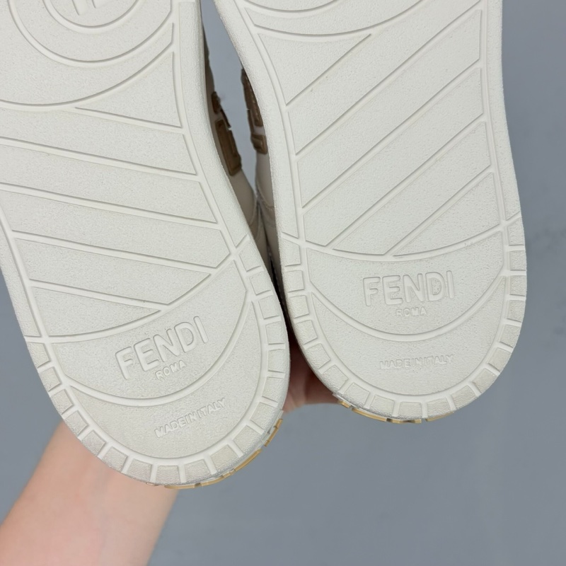芬迪女鞋FENDI MATCH小胖丁餅乾鞋白棕 35碼-7