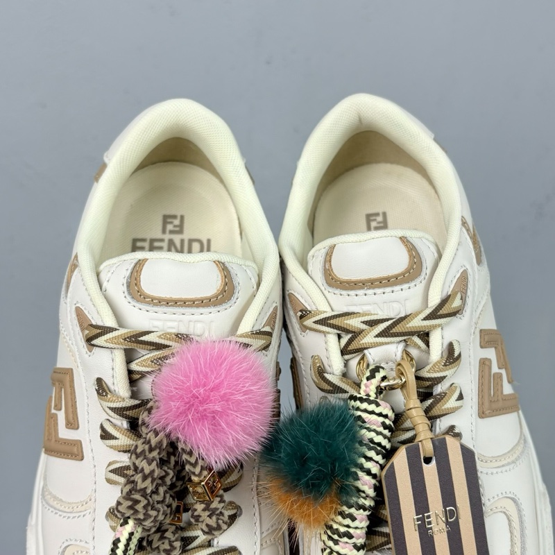 芬迪女鞋FENDI MATCH小胖丁餅乾鞋白棕 35碼-14