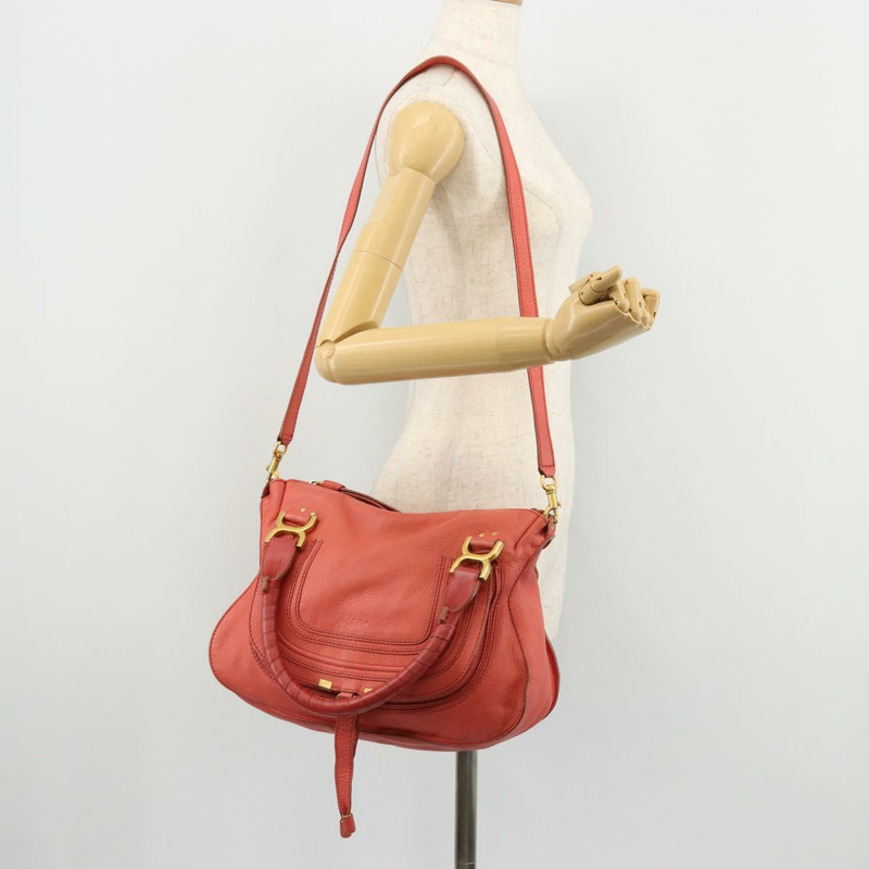 【日本直送】Chloe Marcie 手提包 真皮 兩用 粉金配色 正品 176380A-24