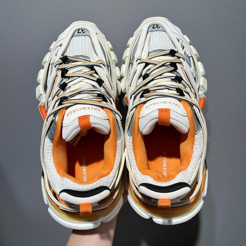 BALENCIAGA 巴黎世家老爹鞋TRACK白橘 女鞋37碼-1