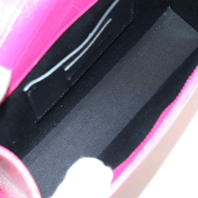 【日本直送】SAINT LAURENT 鏈條單肩包 皮革 粉紅色 銀色 正品 175043SAM-10