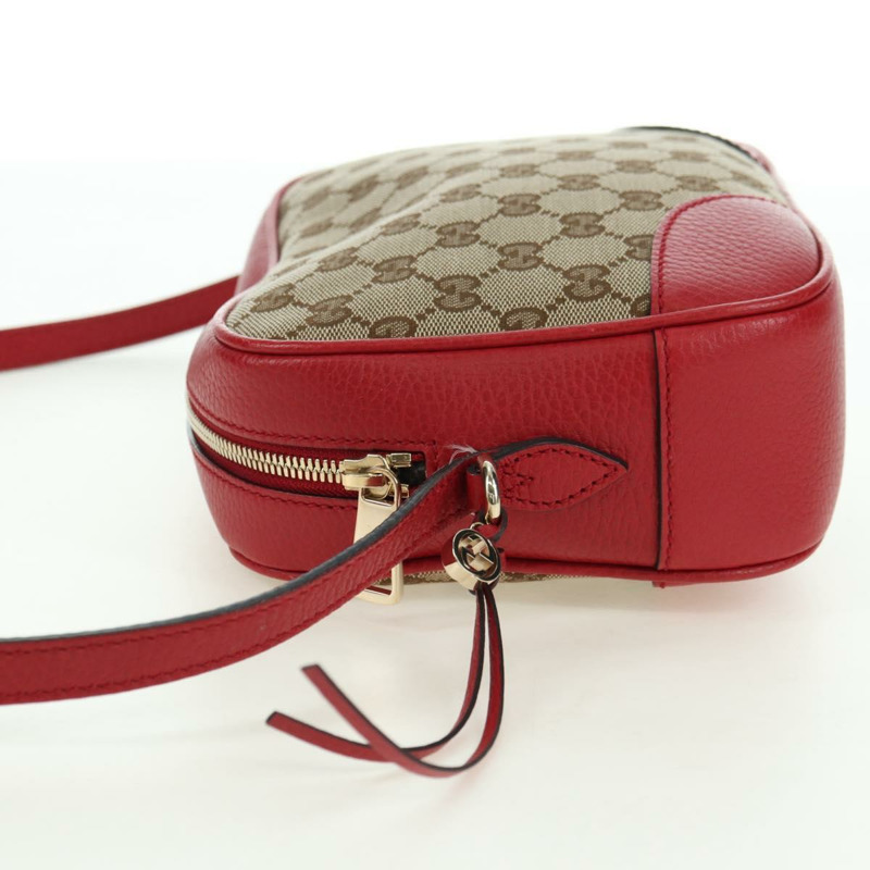 【日本直送】GUCCI GG帆布肩背包 米色/金色 449413 正品 am11547V-2