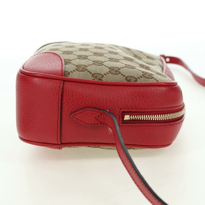 【日本直送】GUCCI GG帆布肩背包 米色/金色 449413 正品 am11547V-3