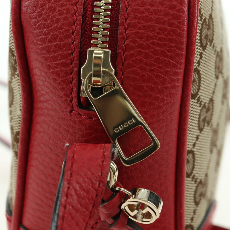 【日本直送】GUCCI GG帆布肩背包 米色/金色 449413 正品 am11547V-20