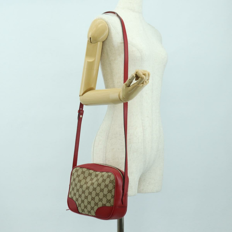 【日本直送】GUCCI GG帆布肩背包 米色/金色 449413 正品 am11547V-27