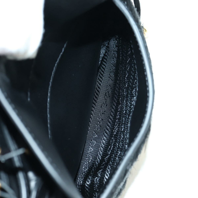 【日本直送】PRADA 手提包 毛絨皮革 藍色 黑色 正品 am11517SM-34