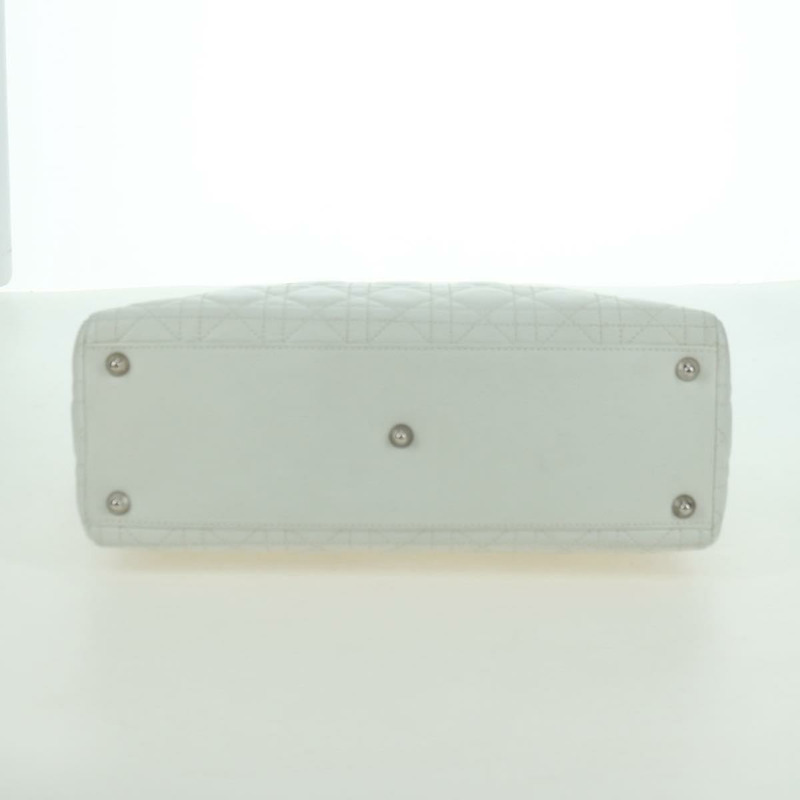 【日本直送】Christian Dior Lady Dior Canage 羊皮兩用包 白色 銀色 正品 177862SAM-4