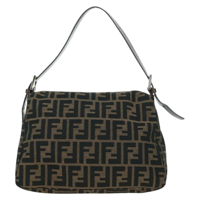 【日本直送】FENDI Zucca帆布Mamma Baguette單肩包 棕色/黑色 正品 177694SAV-1
