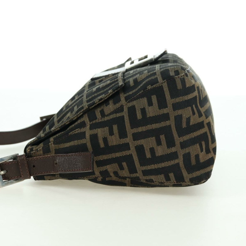【日本直送】FENDI Zucca帆布Mamma Baguette單肩包 棕色/黑色 正品 177694SAV-2