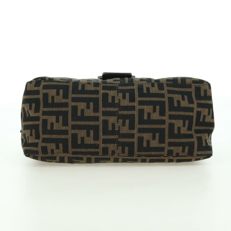 【日本直送】FENDI Zucca帆布Mamma Baguette單肩包 棕色/黑色 正品 177694SAV-4