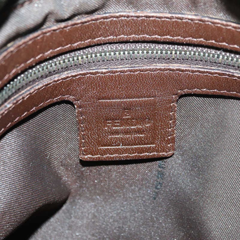 【日本直送】FENDI Zucca帆布Mamma Baguette單肩包 棕色/黑色 正品 177694SAV-19