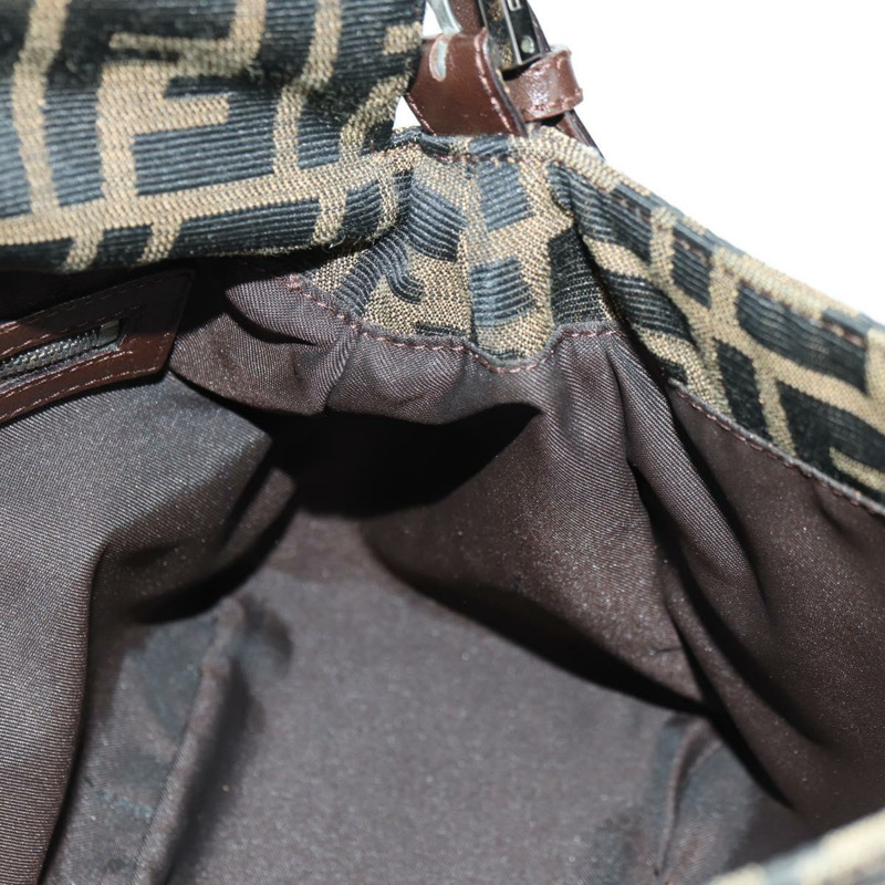 【日本直送】FENDI Zucca帆布Mamma Baguette單肩包 棕色/黑色 正品 177694SAV-21