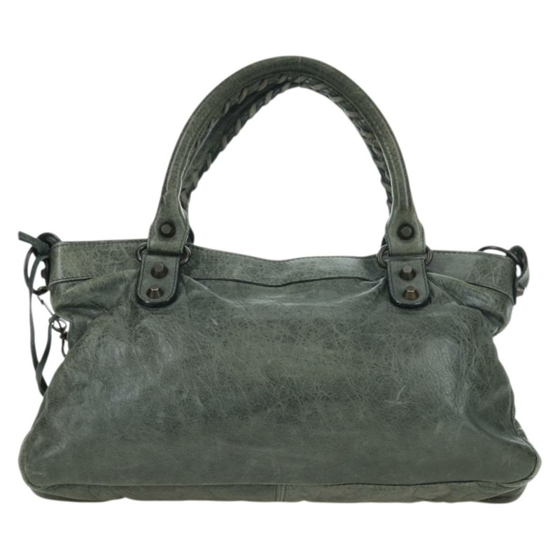 【日本直送】BALENCIAGA The First 手提包 皮革 2way 灰色 103208 正品 177647SAM-1