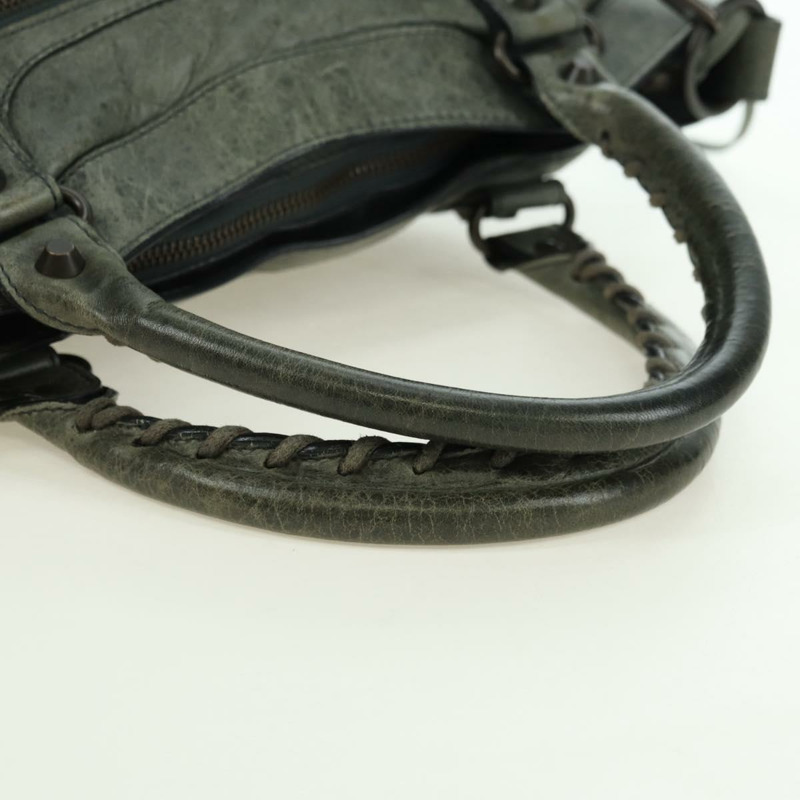 【日本直送】BALENCIAGA The First 手提包 皮革 2way 灰色 103208 正品 177647SAM-6