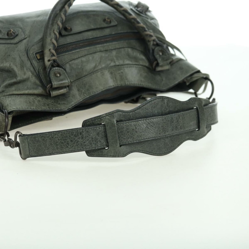 【日本直送】BALENCIAGA The First 手提包 皮革 2way 灰色 103208 正品 177647SAM-7