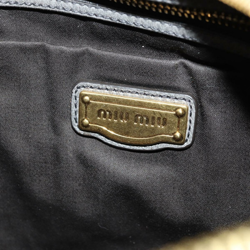 【日本直送】Miu Miu 手提包 皮革 兩用 灰色 金色 正品 177717SAM-22