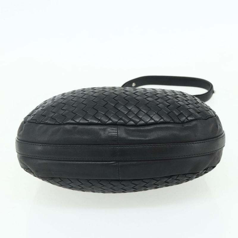 【日本直送】BOTTEGA VENETA INTRECCIATO 皮革肩背包 黑色 銀色 正品 177787A-4