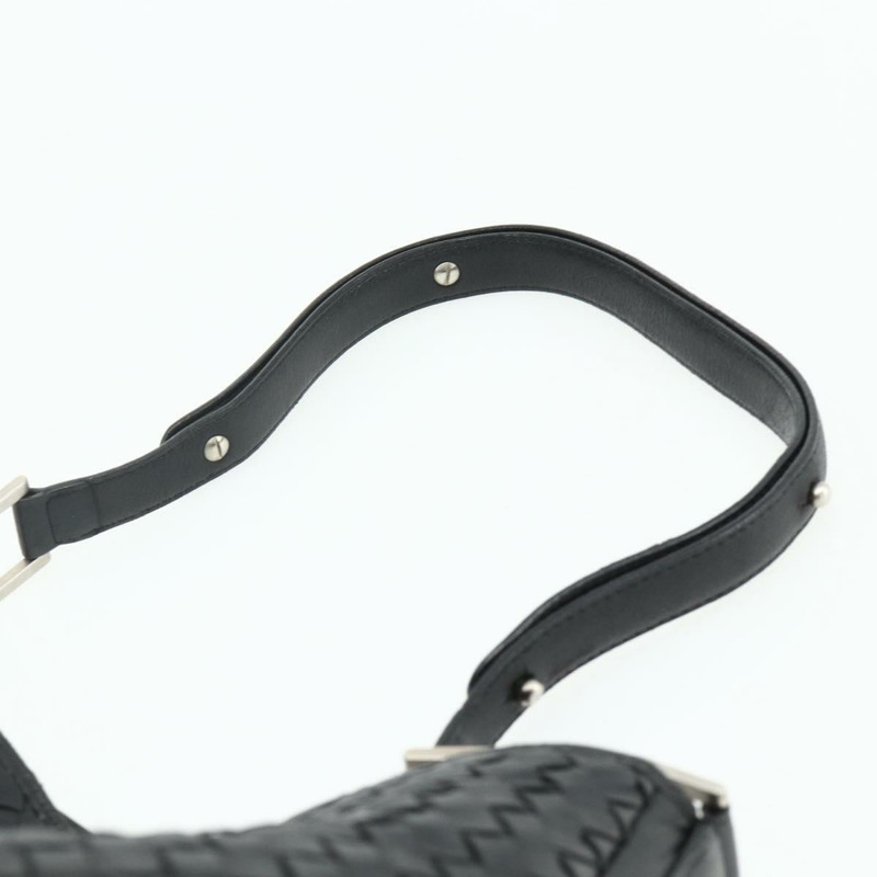 【日本直送】BOTTEGA VENETA INTRECCIATO 皮革肩背包 黑色 銀色 正品 177787A-7