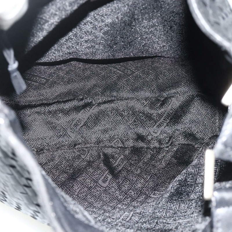 【日本直送】BOTTEGA VENETA INTRECCIATO 皮革肩背包 黑色 銀色 正品 177787A-9