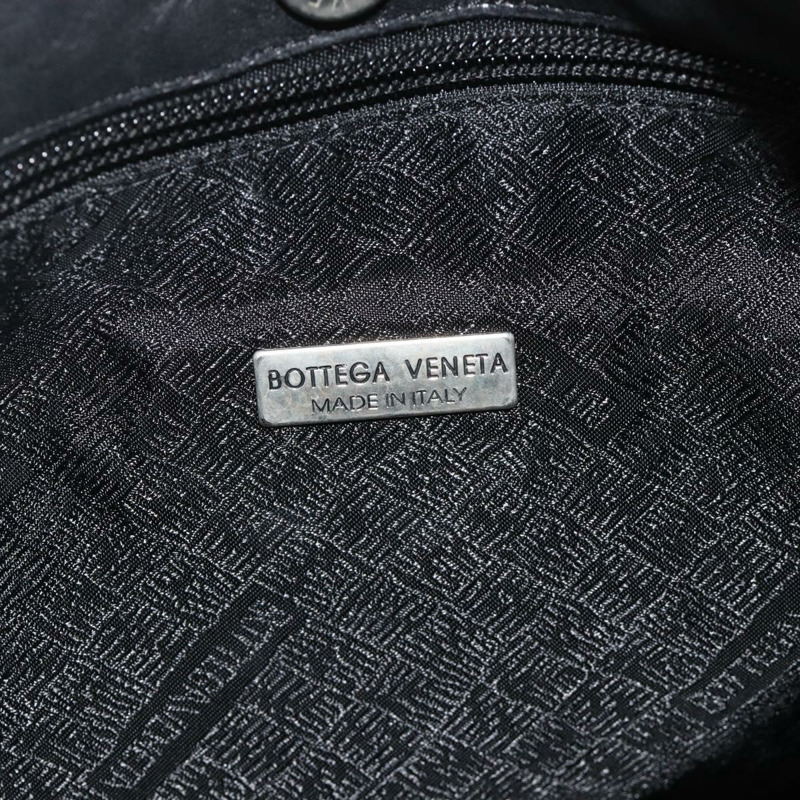 【日本直送】BOTTEGA VENETA INTRECCIATO 皮革肩背包 黑色 銀色 正品 177787A-16