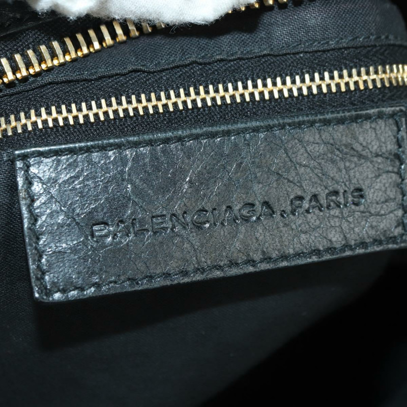 【日本直送】BALENCIAGA Giant City 手提包，皮革材質，兩用，黑色/金色，貨號 173084，正品號 177805SAM-19