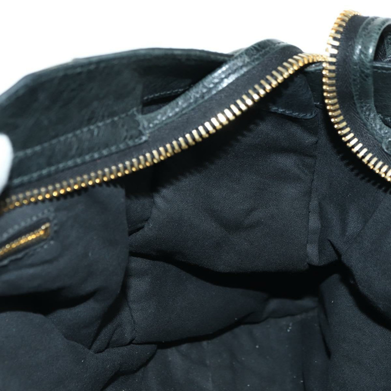 【日本直送】BALENCIAGA Giant City 手提包，皮革材質，兩用，黑色/金色，貨號 173084，正品號 177805SAM-21