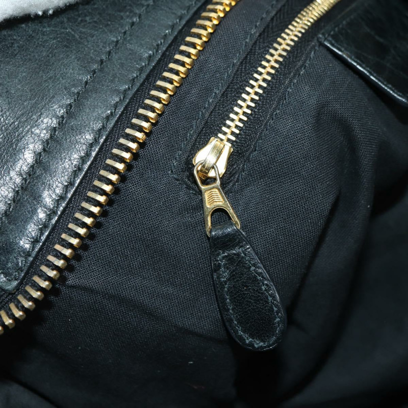 【日本直送】BALENCIAGA Giant City 手提包，皮革材質，兩用，黑色/金色，貨號 173084，正品號 177805SAM-22