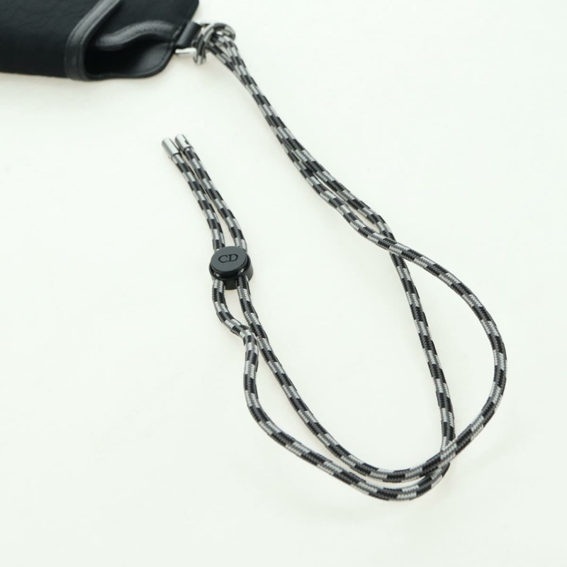 【日本直送】Christian Dior Trotter帆布頸包 黑色銀色 正品 177974M-5