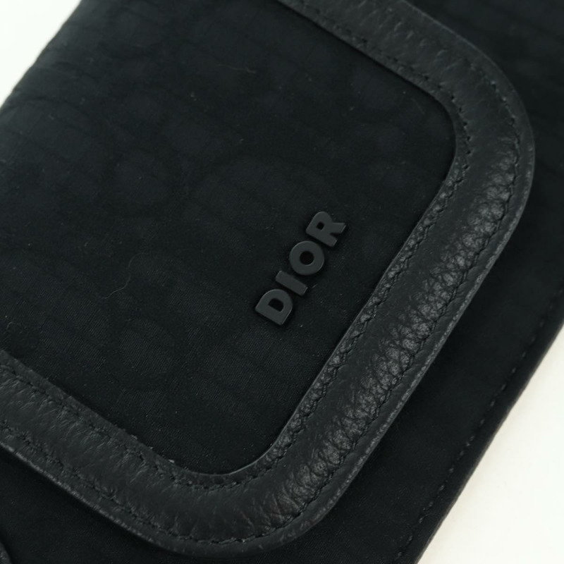 【日本直送】Christian Dior Trotter帆布頸包 黑色銀色 正品 177974M-7