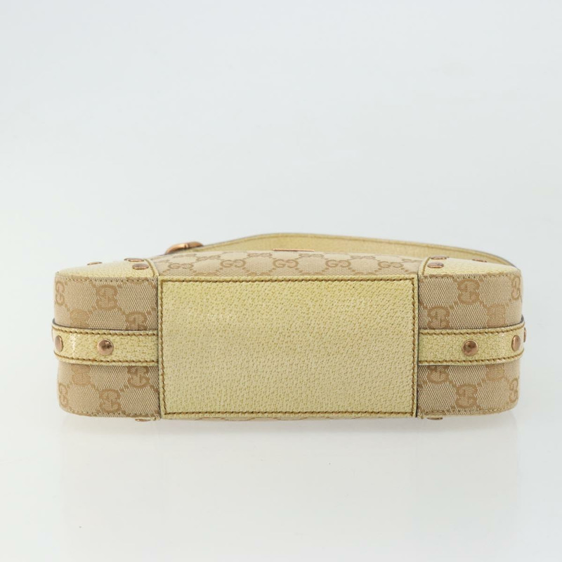 【日本直送】GUCCI GG帆布肩背包 米色 金色 正品 177967A-4